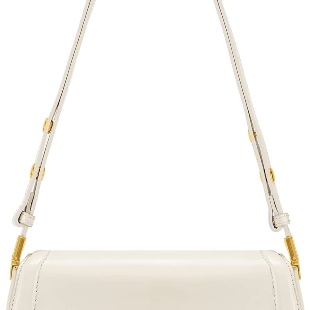 JW PEI Cream Shoulder Bag with Gold Accents